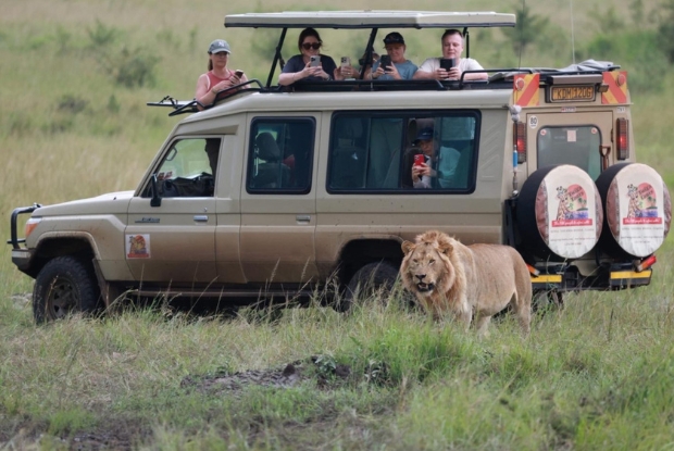 Meeting a local while on safari in Masai Mara